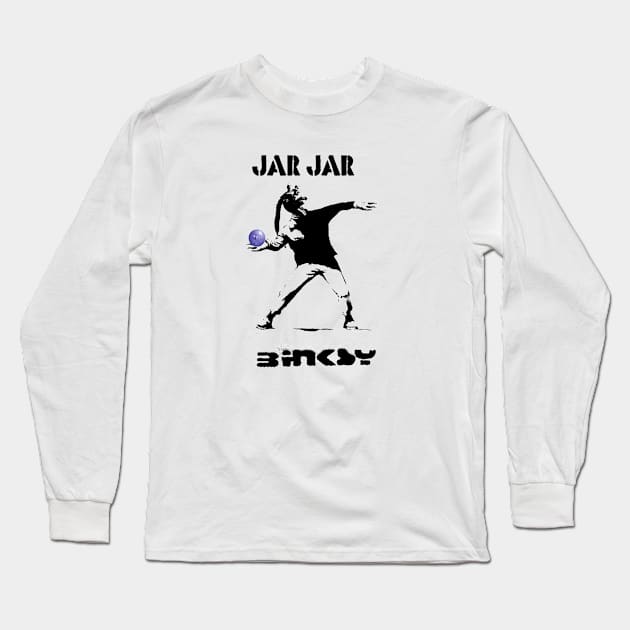 Jar Jar Binksy Long Sleeve T-Shirt by figurefettish